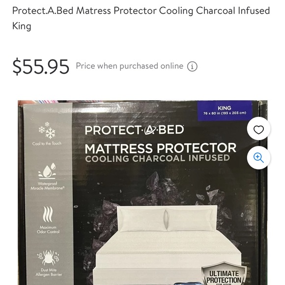 Mattress Protector Cooling Charcoal Infused - Picture 4 of 5